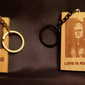 Wooden Engraved Keychain, Personal (double sided)