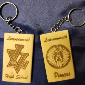 Wooden Engraved Keychain, High School (double sided)