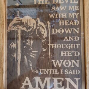 Mighty Knight Wooden Plaque